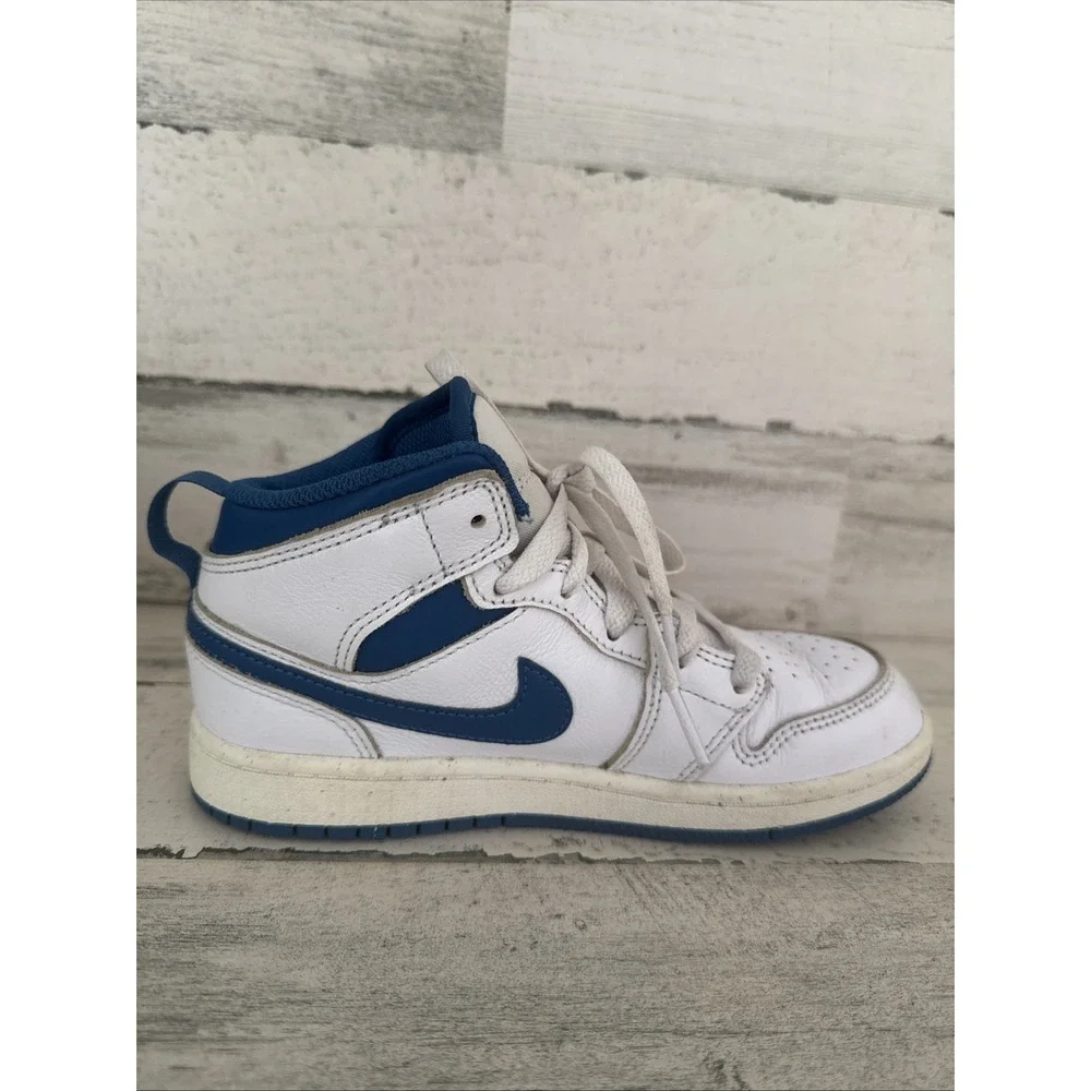 Nike Air Jordan 1 Mid SE PS Athletic Shoes Industrial Blue (FN7493-141) Size 1.5